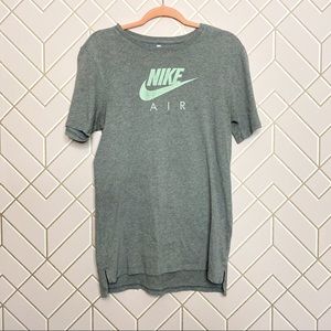 Nike Air Short Sleeve Gray and Blue Tee Small